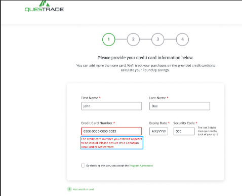 Filling forms can be boring and hectic. To avoid “form fatigue”, I used clear, direct and straightforward copy while providing contextual information where necessary.
In the case of an error, the copy is clear and provides information on what happened and how to fix it.
CTA is clear and specific to the action required. I also included a progress tracker in the design, to enable users keep track of their progress/activity.